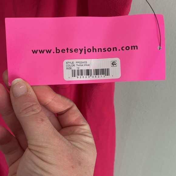Betsy Johnson Hot Pink midi women’s dress size 12 - Picture 5 of 8